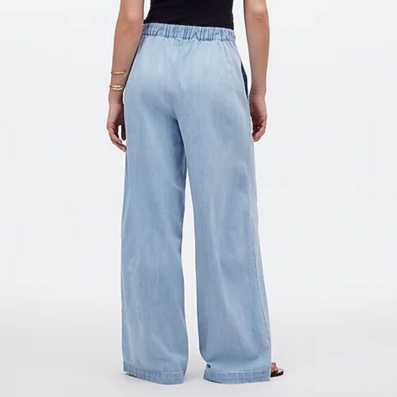 Madewell Pull-On Straight Jeans in‎ Dorset Wash Medium - Picture 3 of 11